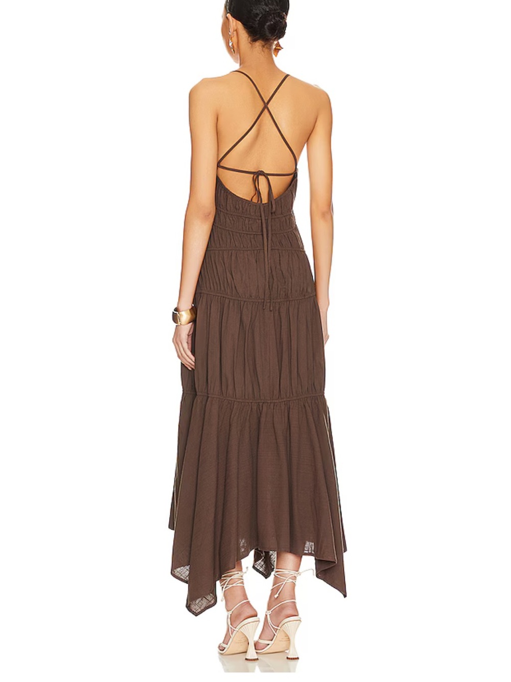 REVOLVE Brown Midi Dress - Picture 3 of 4